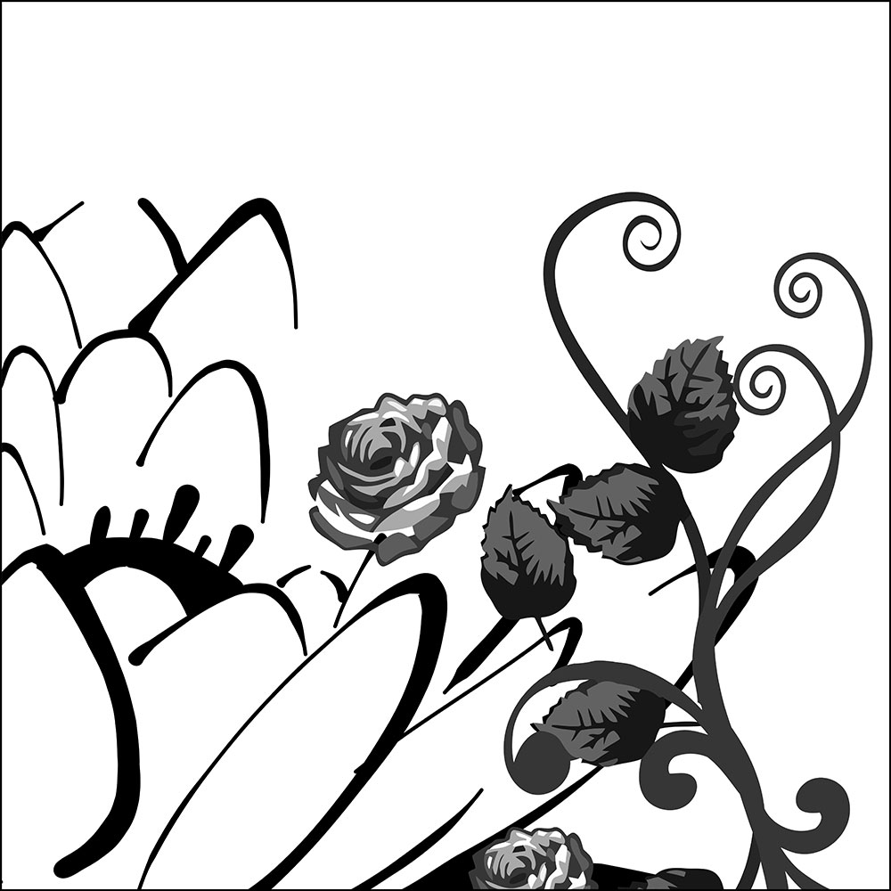 Gravura para Quadros Floral Rosas Ilustrativas I - Afi13686