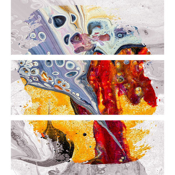 Tela para Quadros Recortada Decorativo Abstrato Moderno Colorido - Afic17758b - 140x160 Cm