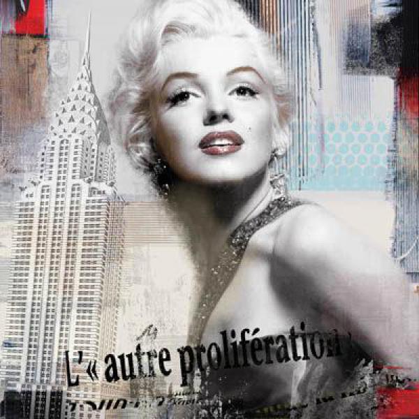 Impresso Sobre Tela para Quadros dolo Atriz Marilyn Monroe - Pi5002 - 60x60 Cm