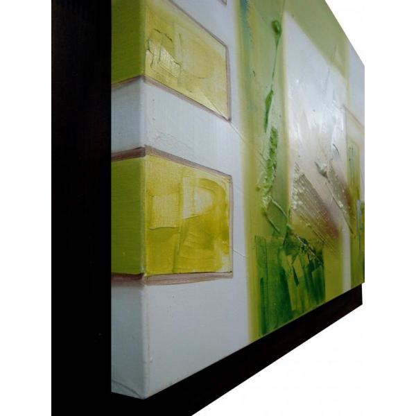 Quadro Tela Abstrato com Moldura R�stica 152x102 cm