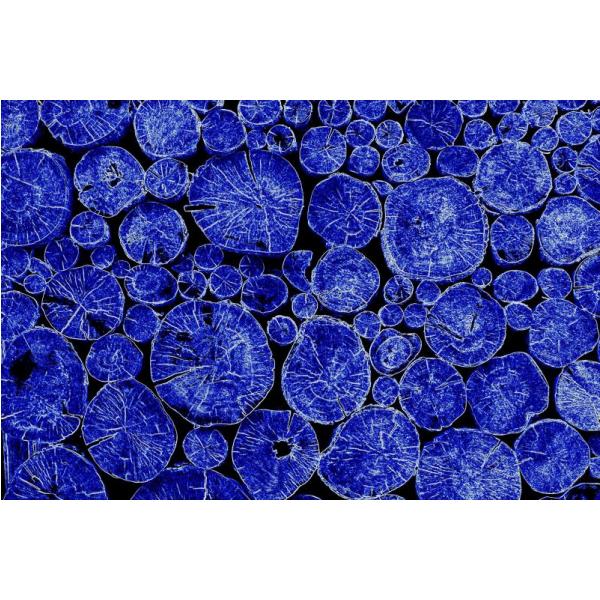 Impresso em Tela para Quadros Abstrato Madeira Azul - Afic238
