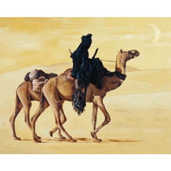 Gravura para Quadros Árabe Solitário No Deserto 50x40 Cm