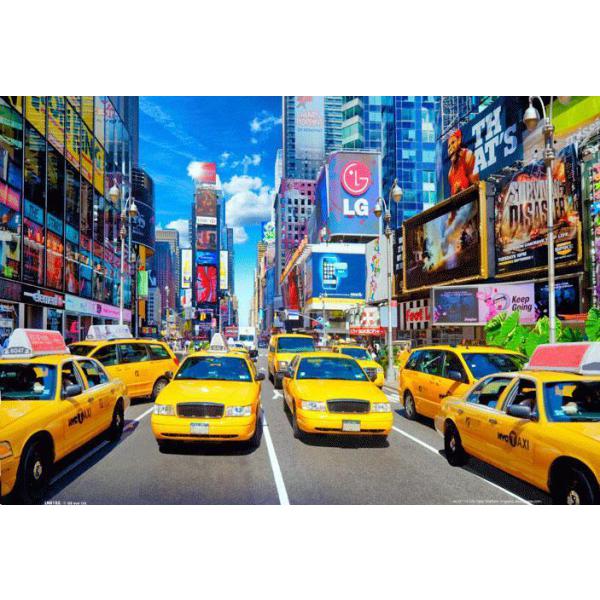 Gravura para Quadros Táxis Amarelo Na Times Square Ln0102 - 67x47 Cm