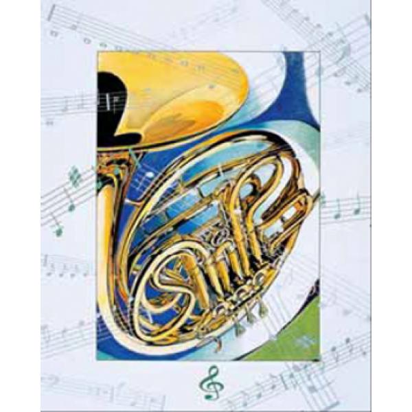 Gravura para Quadros Musical Sopro Tromba - Ncn838-4 - 40x50 Cm