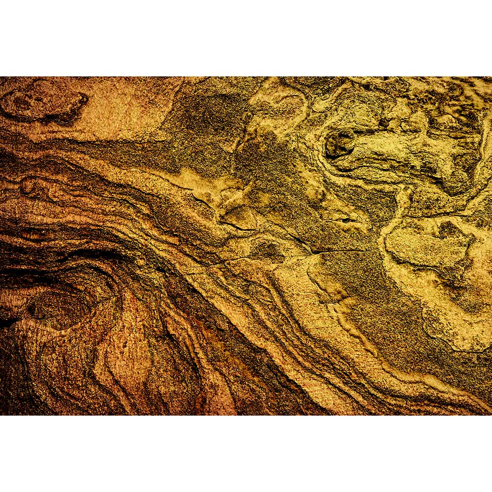Gravura para Quadros Abstrato Areado Tons Dourado - Afi14968