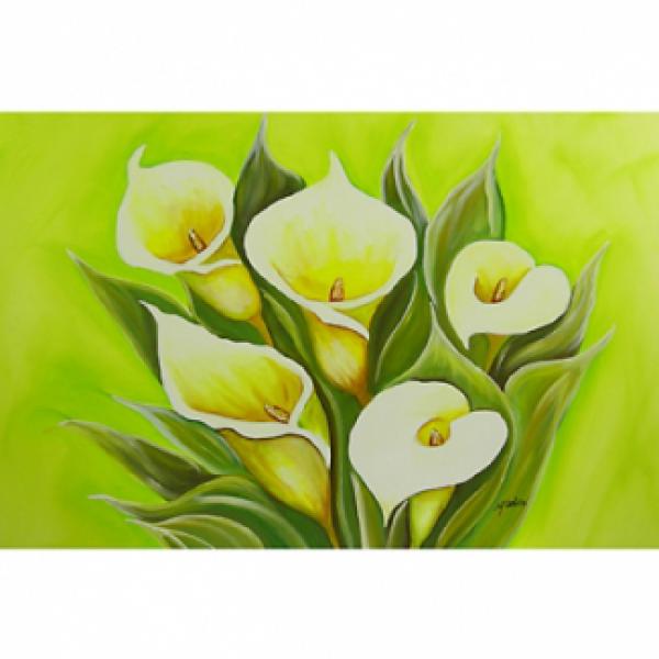 Pintura em Painel Floral Tg774 - 110x70 cm