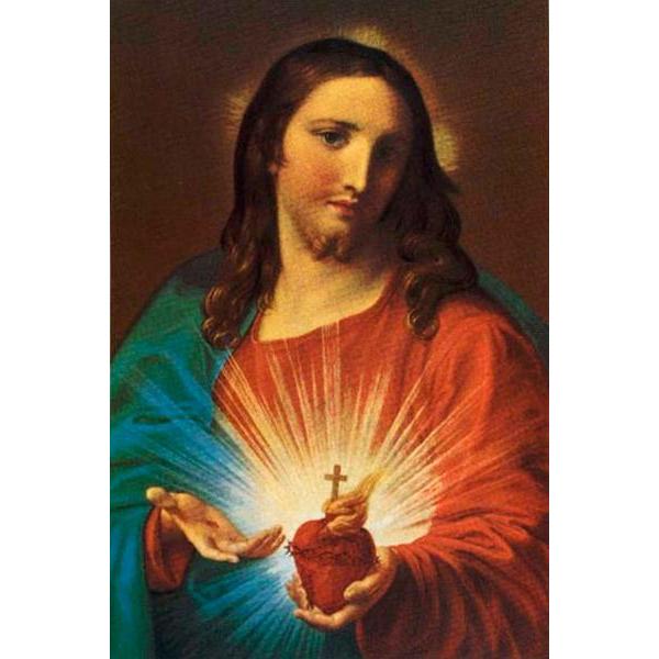 Impressão em Tela para Quadros Religioso Devotos Ao Sagrado Coração de Jesus - Afic5140 - 30x40 Cm