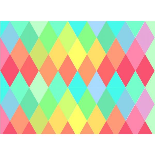 Gravura Abstrata Padro Geomtrico Multi Colorida - AFI2565 - 66x48 cm