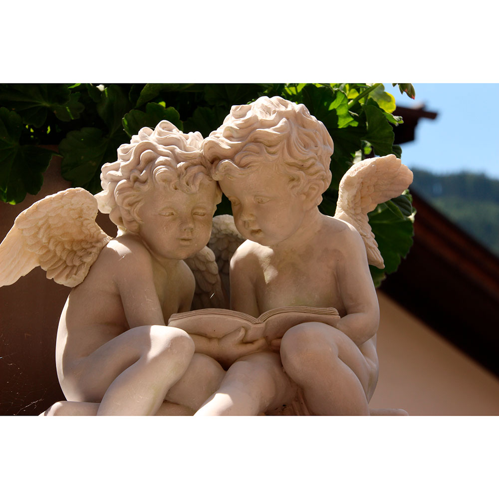 Tela para Quadros Escultura Casal de Anjo Leitura - Afic13499 - 180x120 Cm