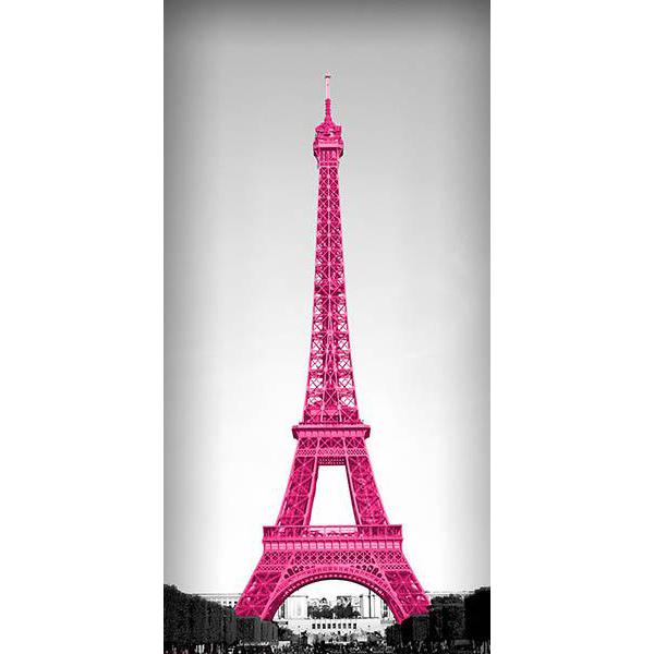 Gravura Torre Eiffel Rosa para Quadros 9380u-1836 - 45x90 Cm