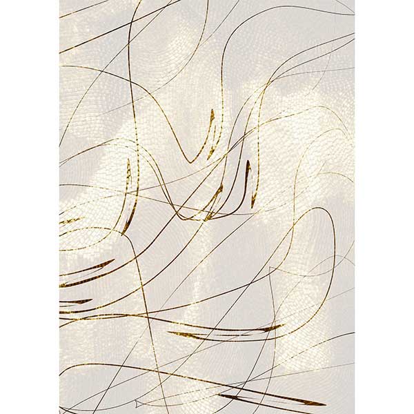 Tela para Quadros Arte Abstrata Parede Linha Douradas - Afic17010