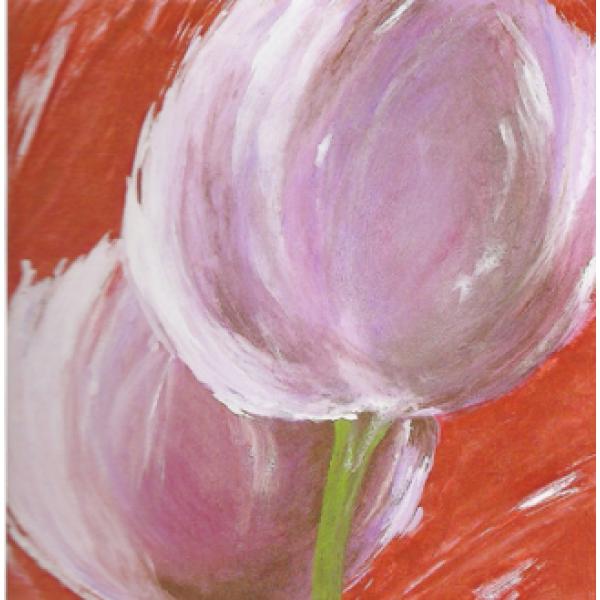Gravura para Quadros Floral Tulipa Llas - Ncn3930 - 50x50 Cm