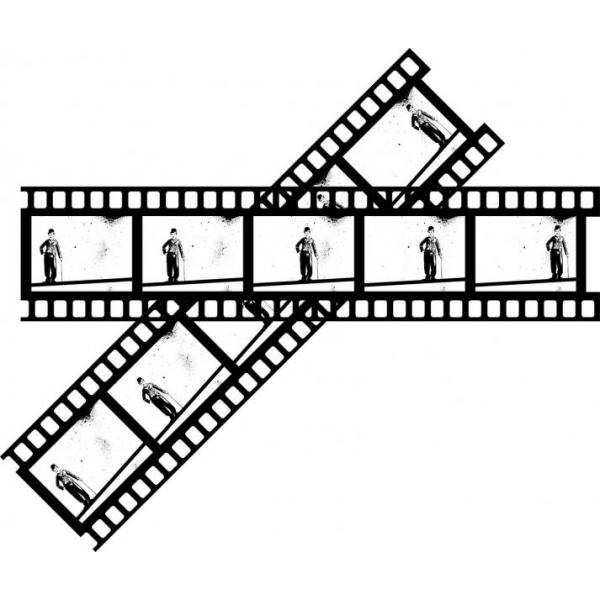 Impressão em Tela para Quadros Charlie Chaplin Rolo de Filme - Afic2641