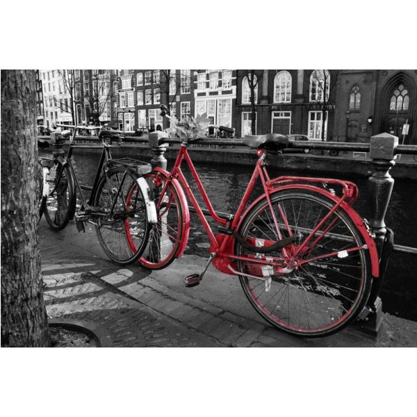 Impressão em Tela para Quadros Bicicleta Nas Ruas de Amsterdã - Afic5289