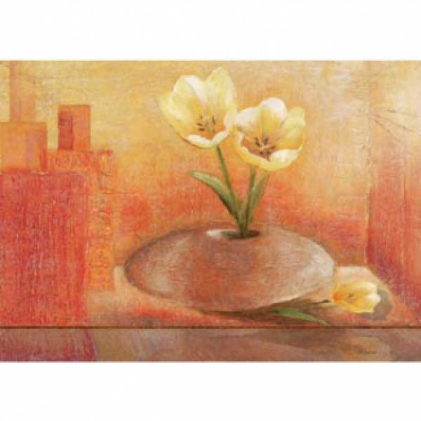 Gravura para Quadros Vaso Artesanal de Tulipa -cm2282 - 70x50 Cm