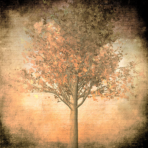Gravura para Quadros Design Árvore Seca Fundo Abstrato - Afi18159