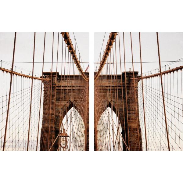 Gravura para Quadros Ponte do Brooklyn Recortada - Afi794e - 185x120 Cm