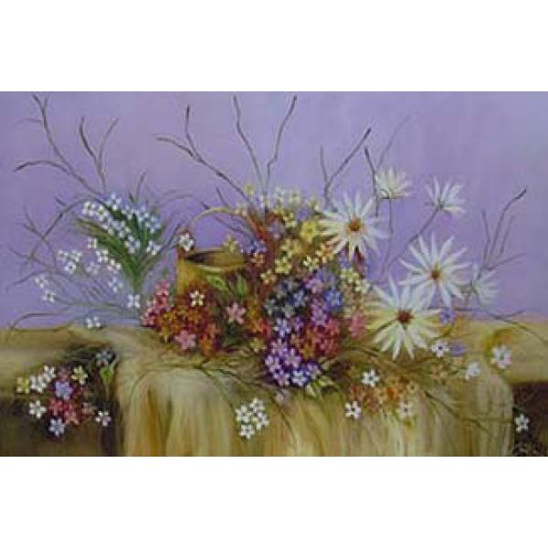 Gravura para Quadros Decorativo Flores Mini - 10016 - 62x92 Cm