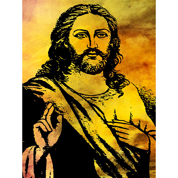Gravura para Quadros Religioso Retrato de Jesus - Afi17984