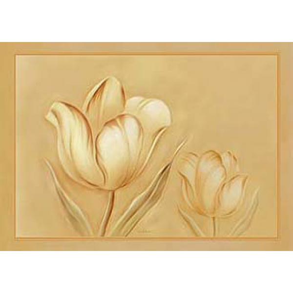 Gravura para Quadros Flores de Tulipa Marrom - Cm2318 - 70x50 Cm