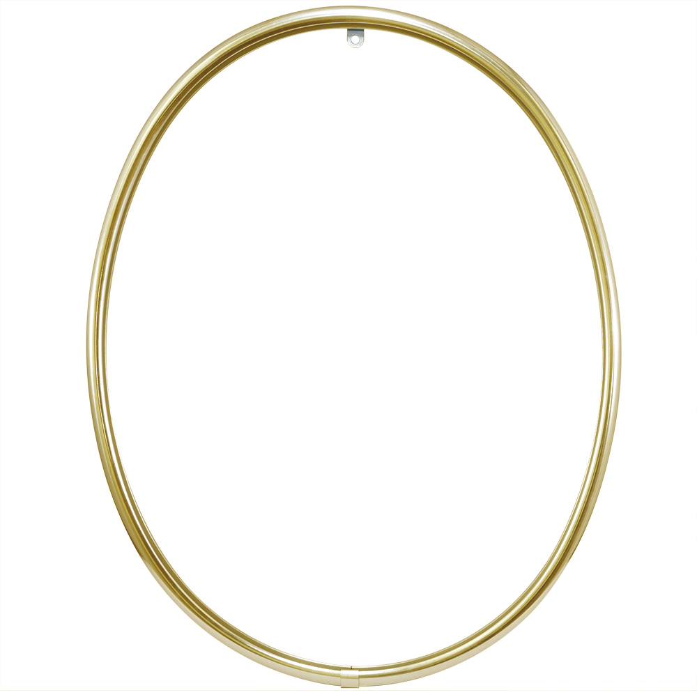 Moldura Oval de Alumínio Ouro Brilho Para Espelhos Várias Medidas