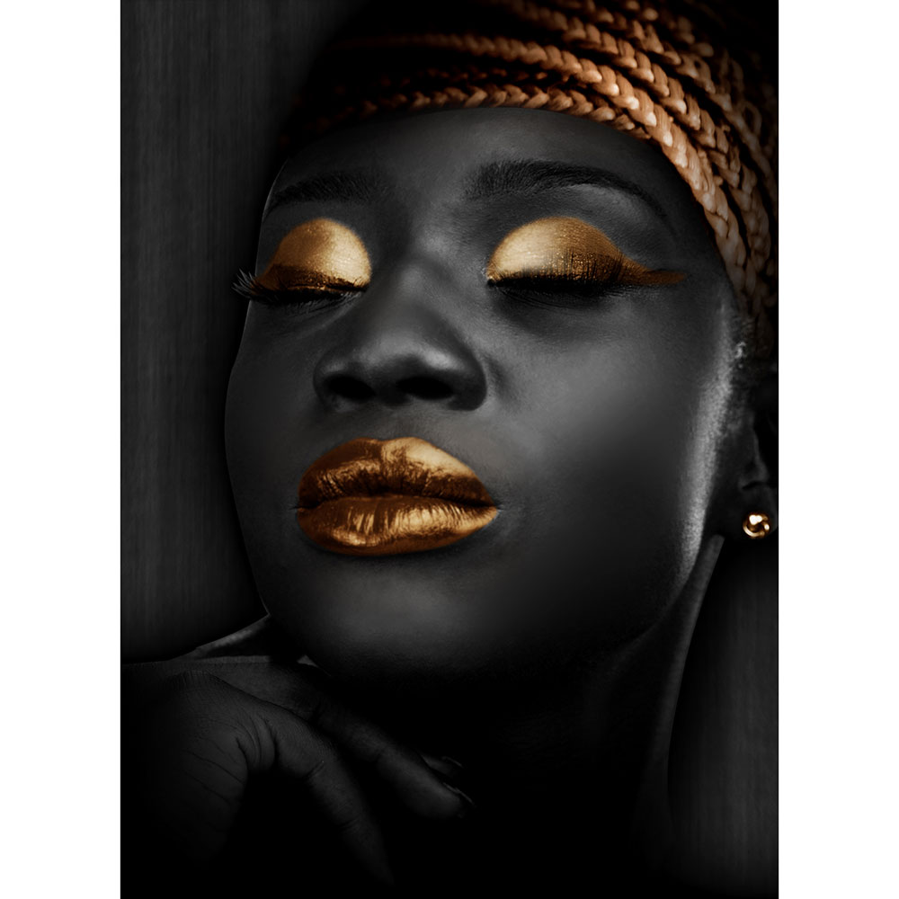 Gravura para Quadros Mulher Africana Maquiada- Afi12558