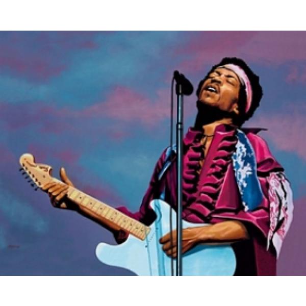 Gravura para Quadros Jimi Hendrix Singing Gr7326 - 50x40 Cm