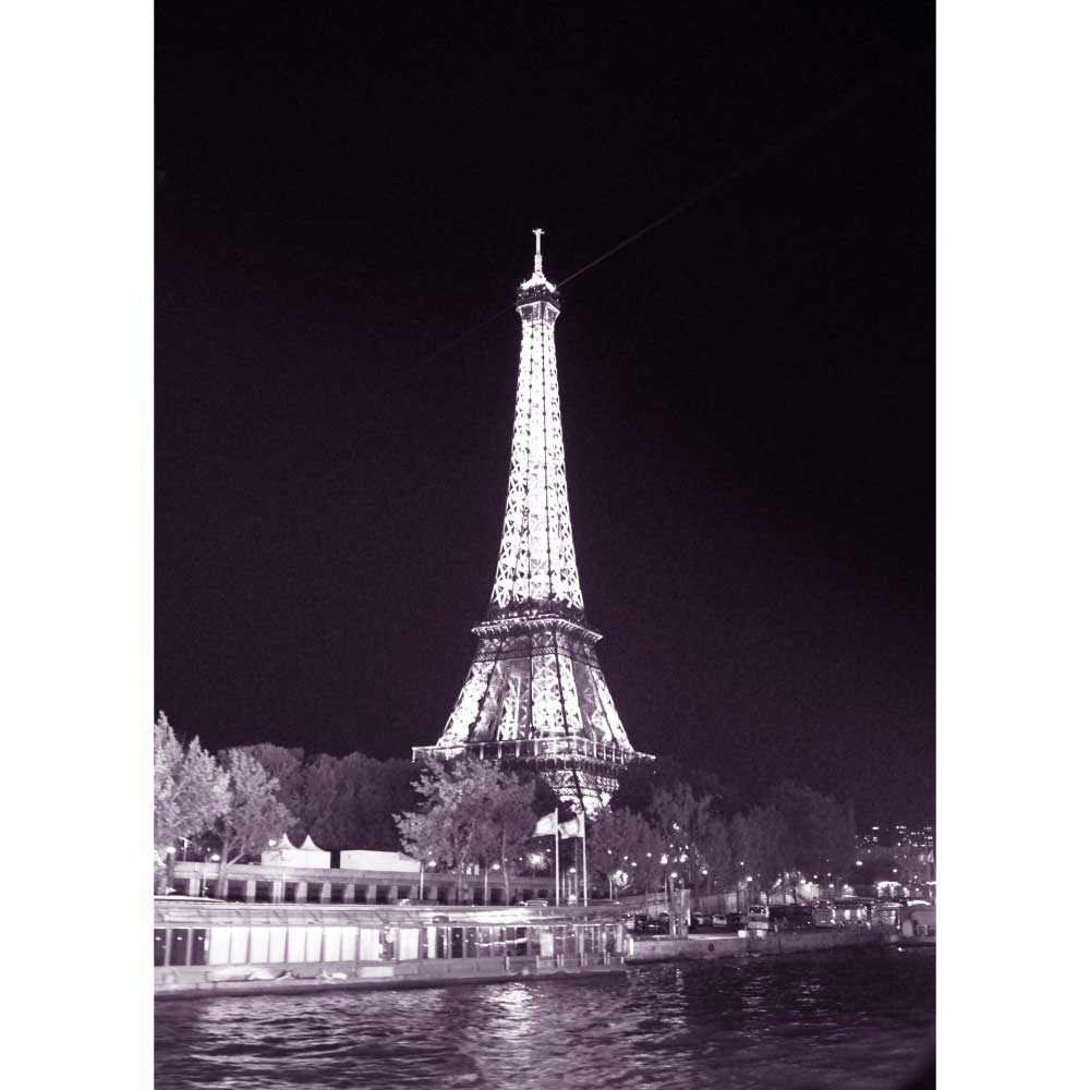 Gravura para Quadros Decorativos Torre Eiffel Iluminada Na Noite - Afi10861