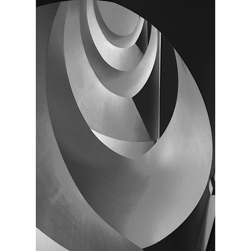Tela para Quadros Decorativo Design Arquitetnico Preto e Branco - Afic19377