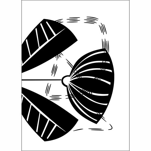 Gravura para Quadros Decorativo Abstrato Preto e Branco Formas Ilustrativas I - Afi19025