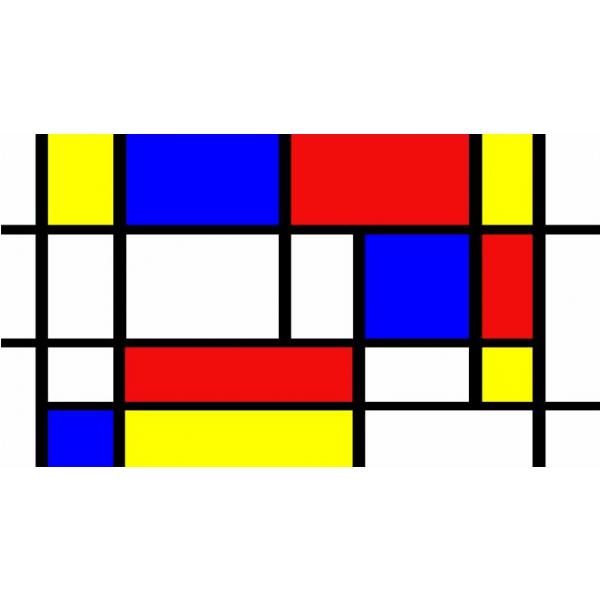 Gravura para Quadros Abstrato Quadrados Coloridos com Riscos Pretos - Afi4577a