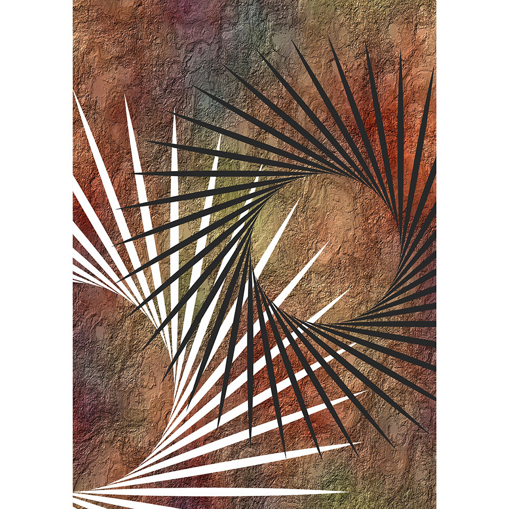 Gravura para Quadros Fundo Abstrato Folha Palmeira Ilustrativa I - Afi13892