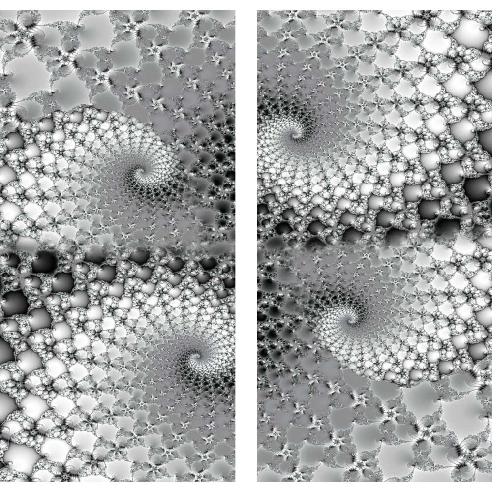 Gravura para Quadros Recortado Abstrato Espiral Cinza - Afi10817a - 105x110 Cm