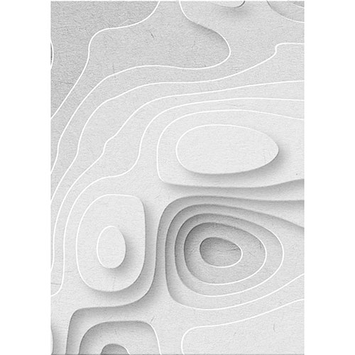 Gravura para Quadros Decorativo Abstrato 3d Branco - Afi19975