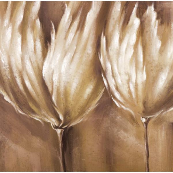 Painel Importado para Quadros Esboo Abstrato Floral Tulipa - Pi8159 - 60x60 Cm