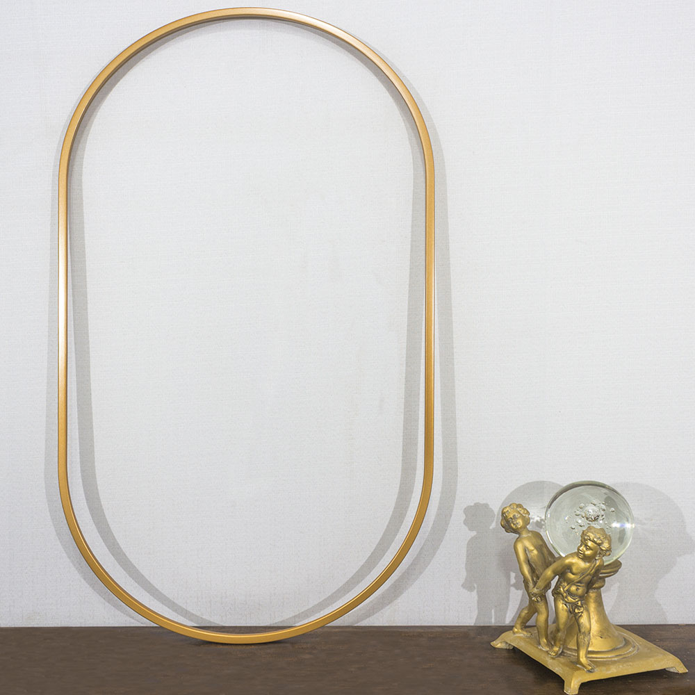 Moldura Arredondada MDF Laqueado Dourada Brilho Para Espelhos V�rias Medidas