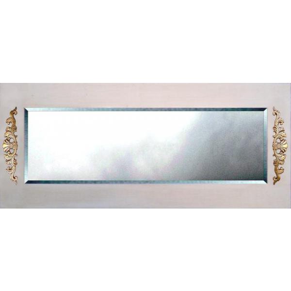 Moldura Decorativa Rstica em Madeira Branca com detalhe em Dourado para Espelhos - ESP. 048