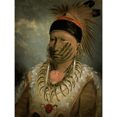 Tela para Quadros Chefe Índio Nativo Americano - Afic17714