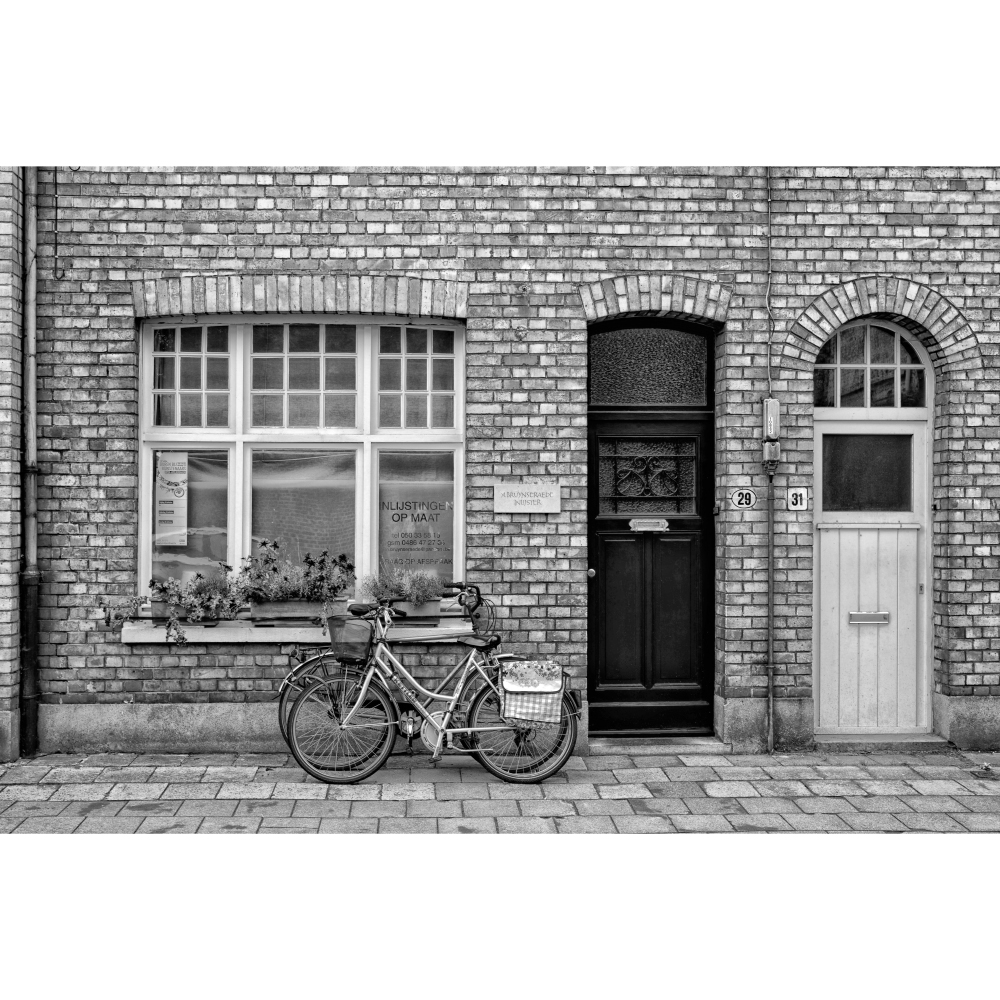 Tela para Quadros Arquitetnico Bruges Preto e Branco Por Dorival Moreira - Aficdm032