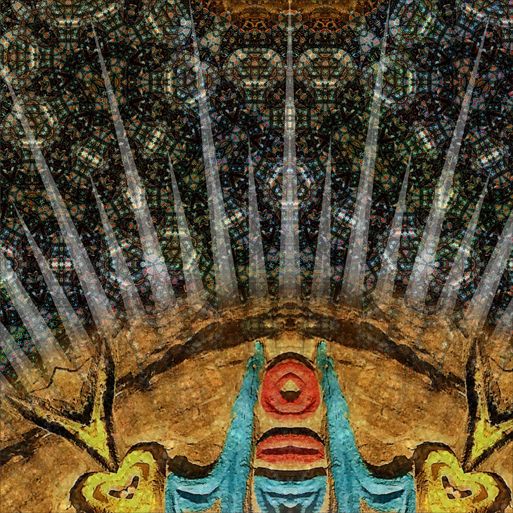 Gravura para Quadros Mosaico Decorativo Abstrato Mandala I - Afi14151