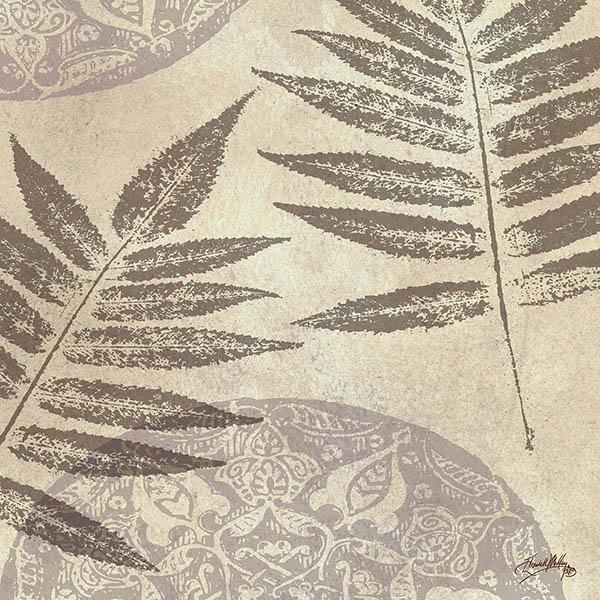 Gravura para Quadros Folhas de Palmeira Vintage - 8970h-12 - 30x30 Cm