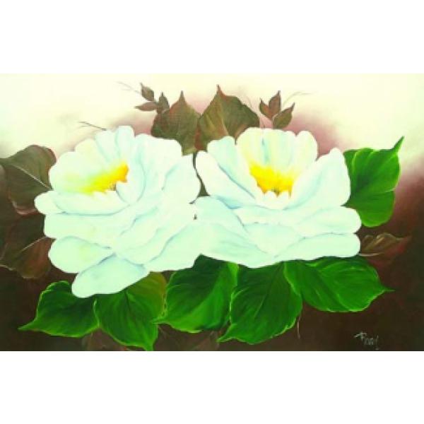 Pintura em Painel Floral R059 - 130X80 CM