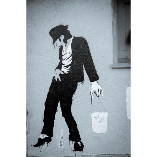 Impressão em Tela para Quadros Ídolos Mural de Michael Jackson - Afic4997