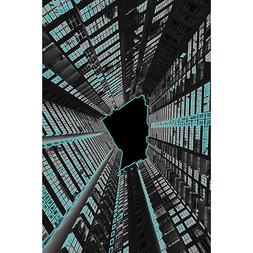 Gravura para Quadros Fotográfia de Baixo para Cima Arranha-céu Moderno - Afi17630