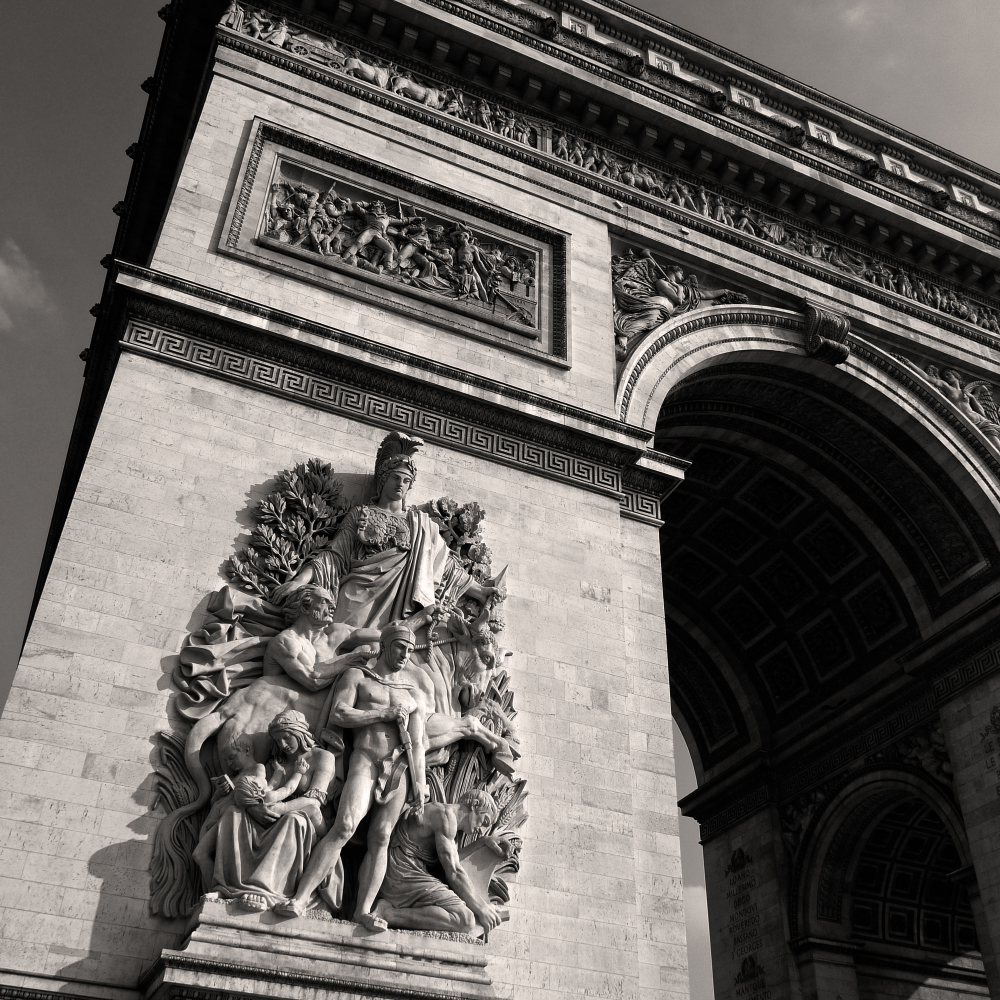 Tela para Quadros Escultura do Arco do Triunfo Paris Por Dorival Moreira - Aficdm087
