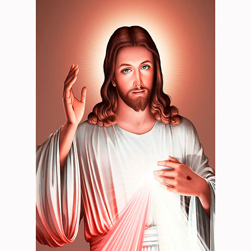 Gravura para Quadro Religioso Retrato Jesus Misericordioso - Afi19175