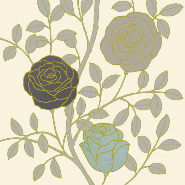 Gravura para Quadros Pster Floral Rosas - 000993 - 17,78x17,78 cm
