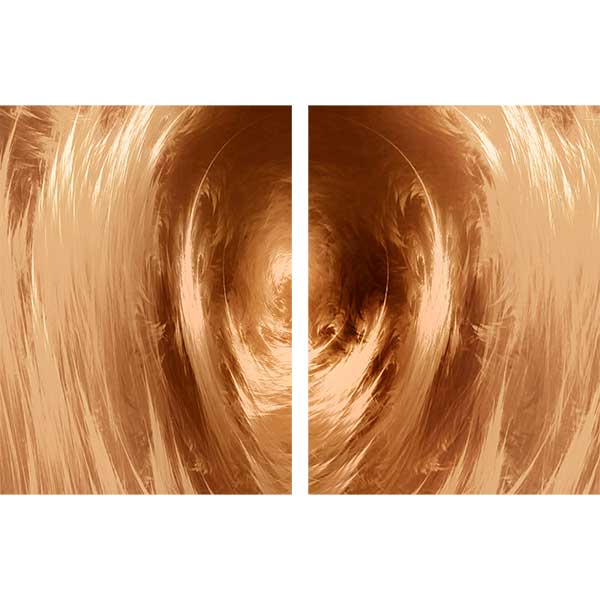 Tela para Quadros Recortada Redemoinho Abstrato Marrom Foco de Luz - Afic17009a - 185x120 Cm