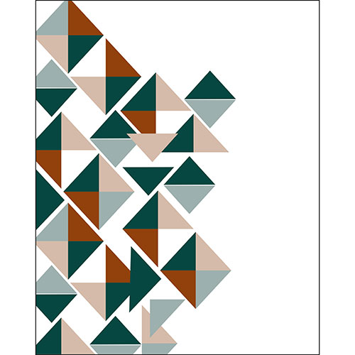 Tela para Quadro Decorativo Tringulos Abstrato - Afic18633