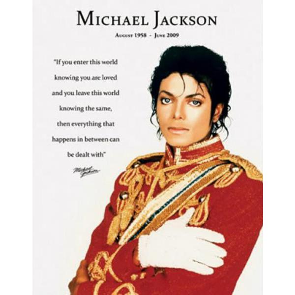 Gravura para Quadros Poema de Michael Jackson Mpp50289 - 40x50 Cm